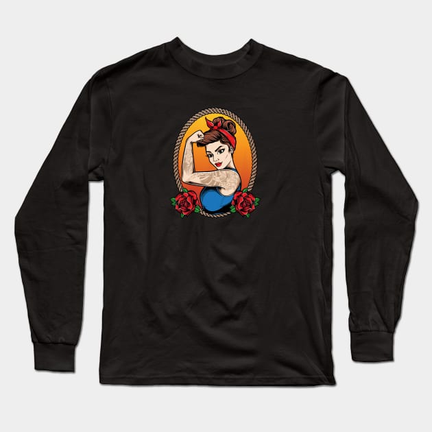 Strong Girl Long Sleeve T-Shirt by TambuStore